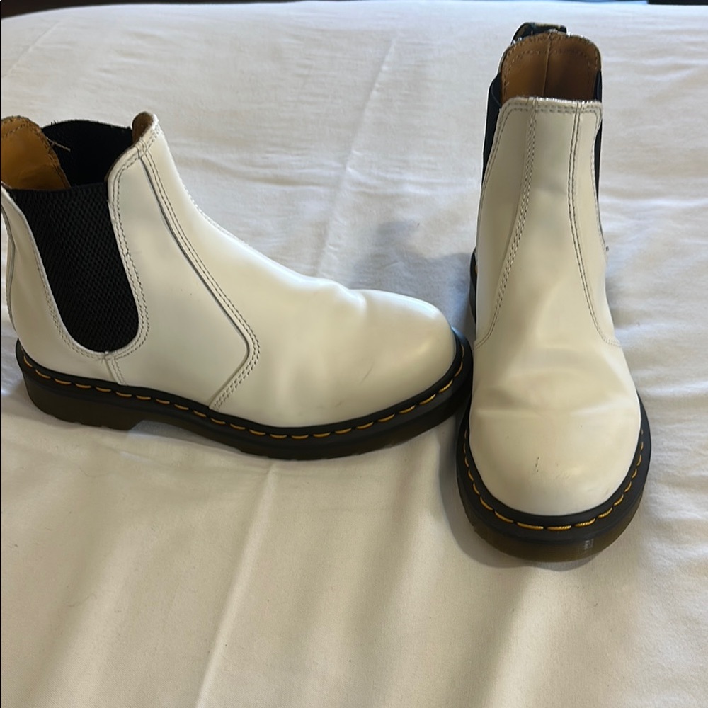 White Leather Dr. Marten’s Boots